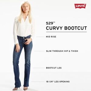 Levi's Curvy Bootcut Jeans in Dark Blue Wash - Women's